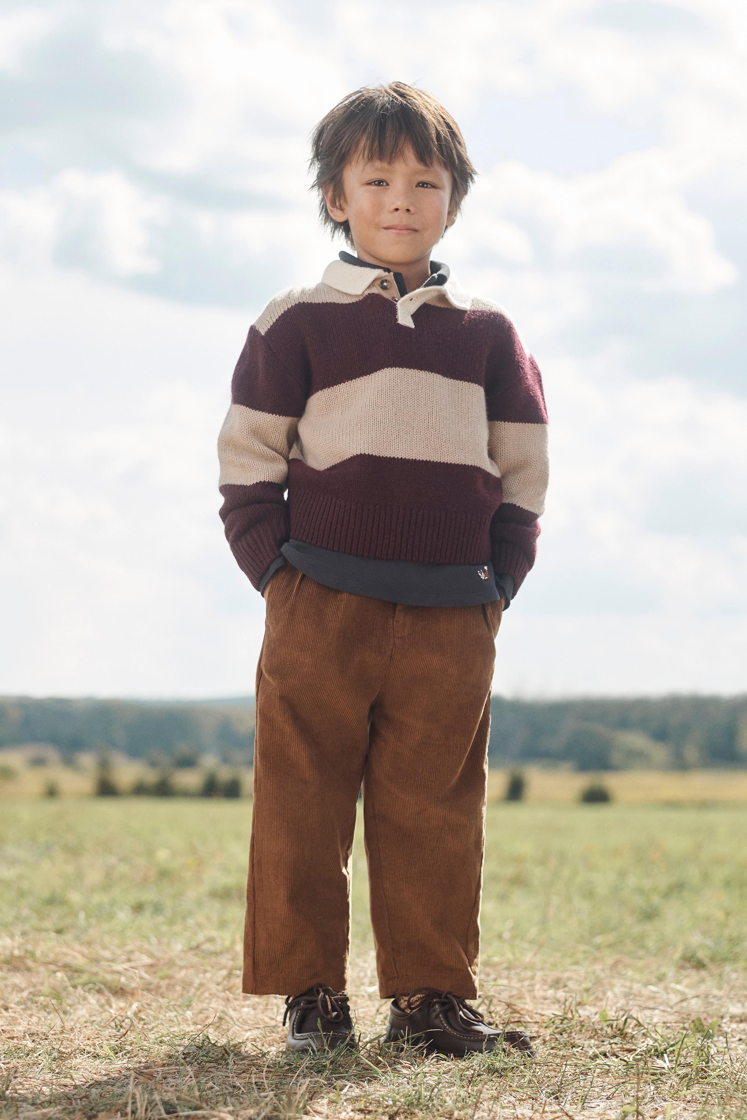 POLO EN MAILLE À RAYURES 100% LAINE ÉDITION LIMITÉE